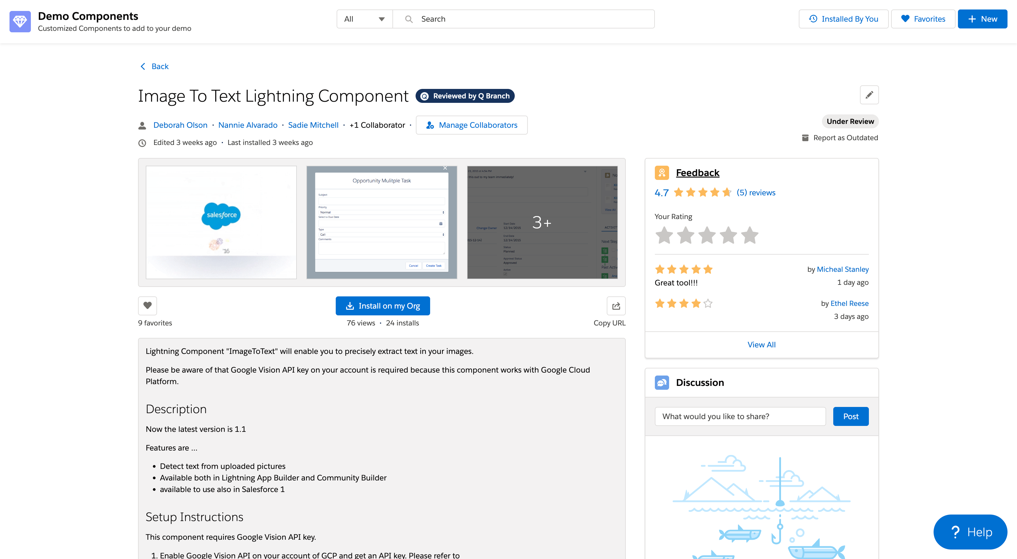 Demo components are described in great details.