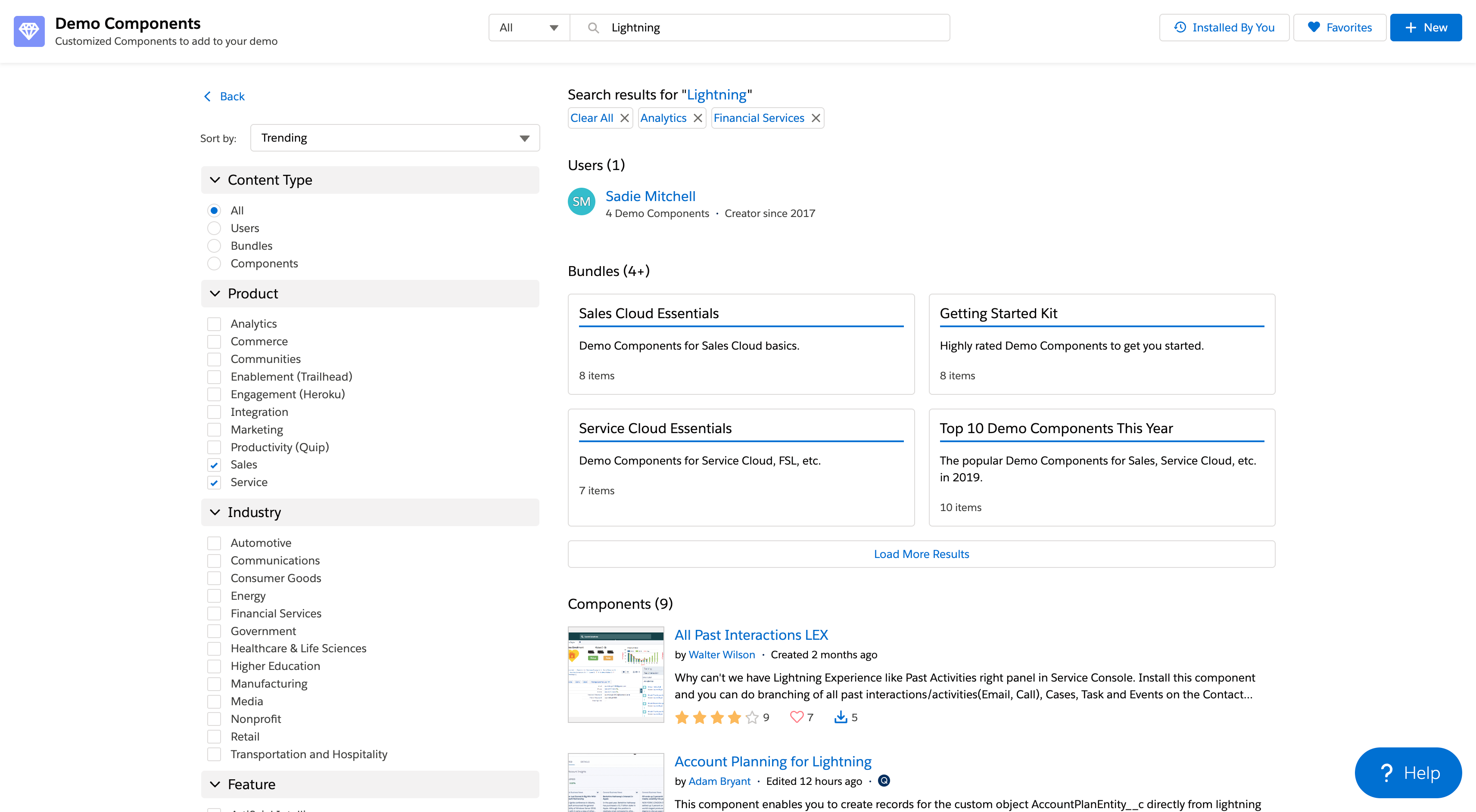 Advanced search feature